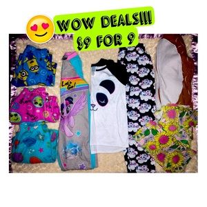 $9 for 9 items girls bundle /lot sleepwear